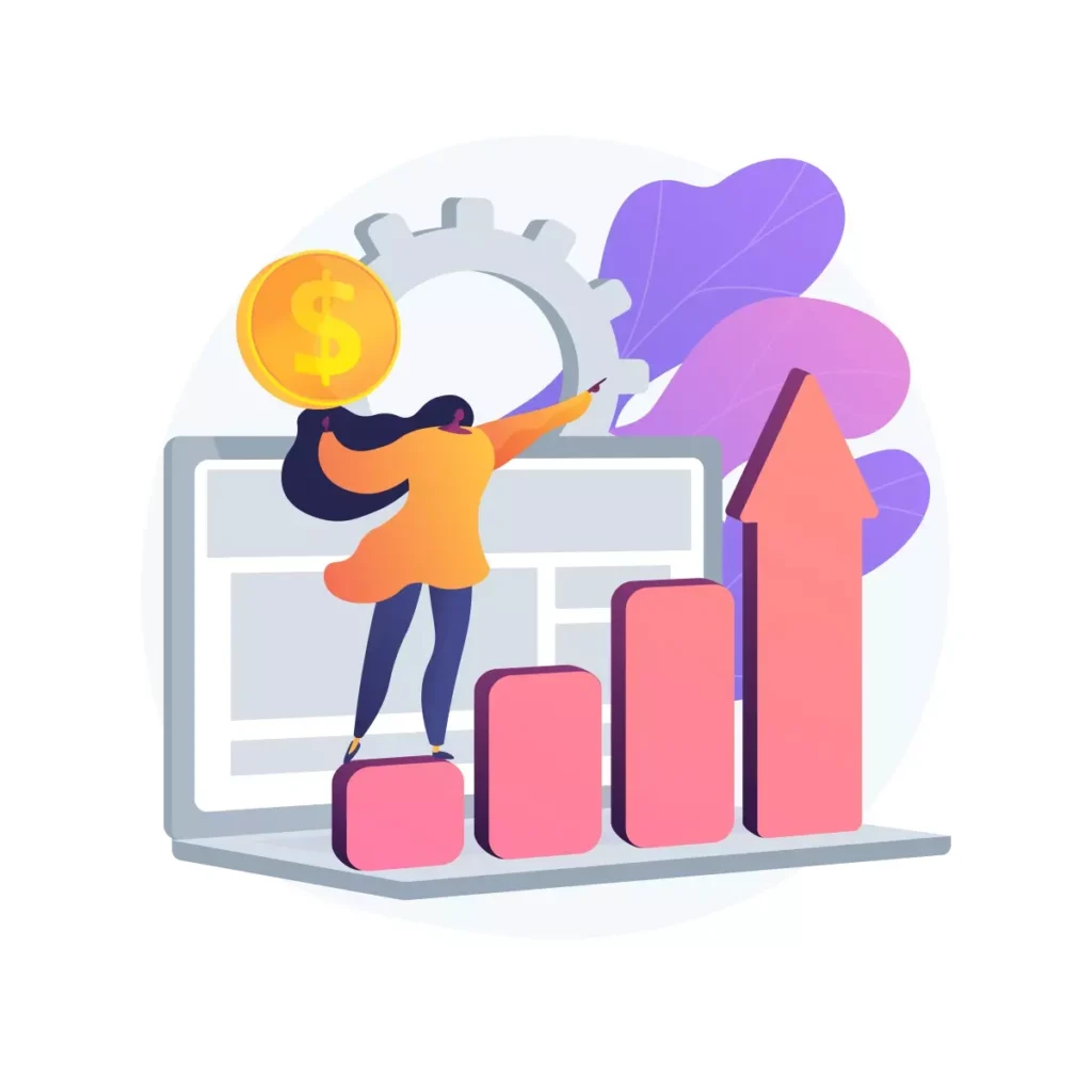 Ilustração representando os benefícios previdenciários do empregado doméstico, destacando crescimento, segurança financeira e evolução na carreira previdenciária.