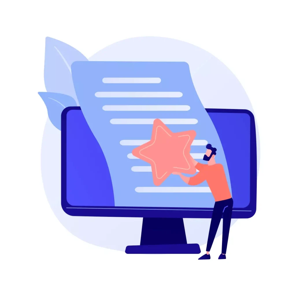 Ilustração de uma pessoa interagindo com uma carteira de trabalho digital em um computador, representando facilidade de acesso a documentos online.