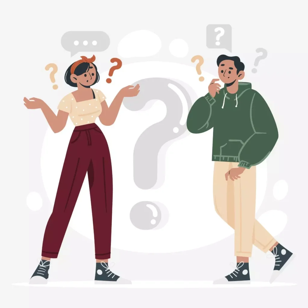 Ilustração de uma empregada doméstica e um homem com expressão de dúvida, simbolizando a resistência em se registrar como empregada. Imagem que aborda a questão do registro de empregadas domésticas.