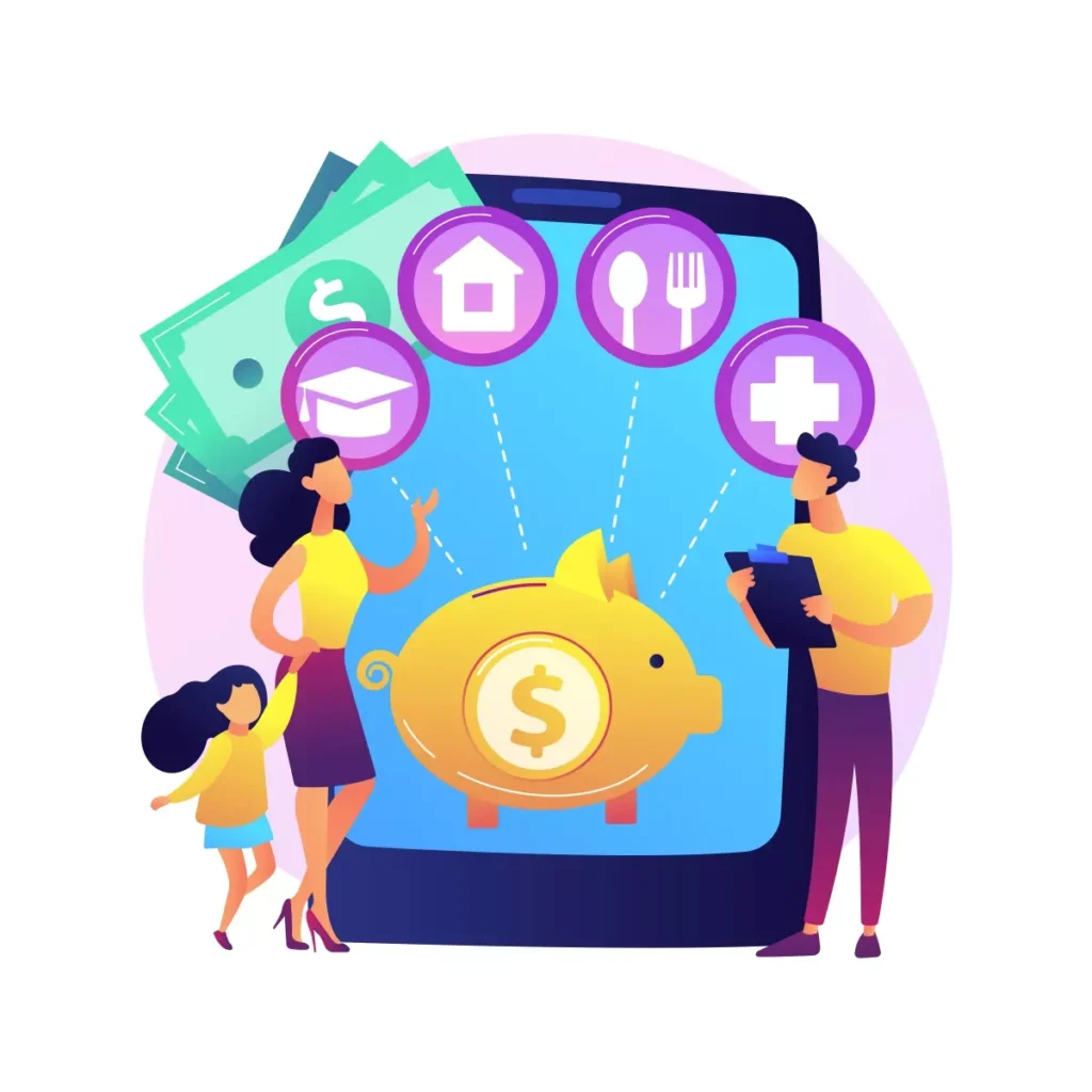Ilustração representando o salário da empregada doméstica, destacando a importância do pagamento justo e das diferentes categorias de remuneração.