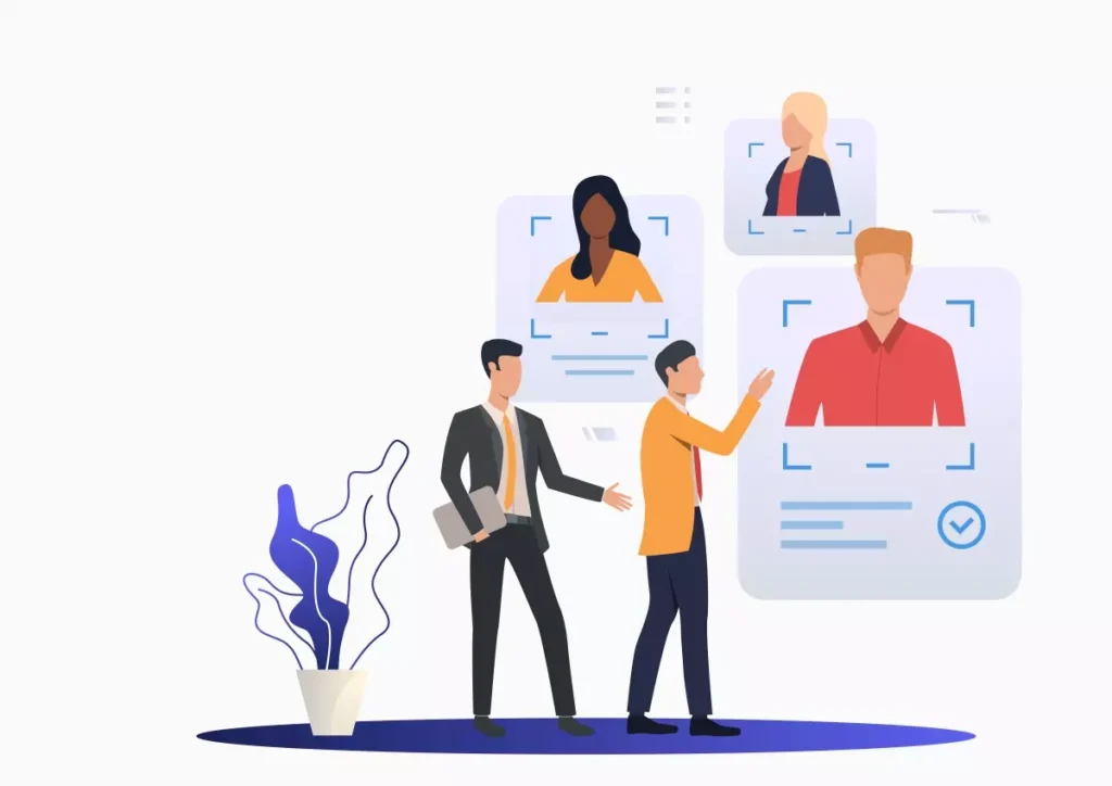 Imagem ilustrativa de pessoas realizando processo de contratação de empregada doméstica online, destacando a importância de seguir os 10 passos para contratar com segurança.