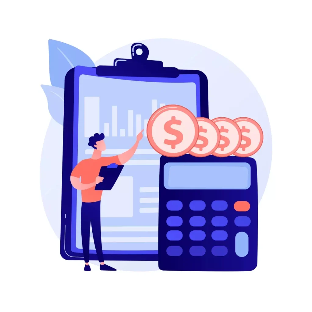 Ilustração explicativa sobre os custos totais de um empregado doméstico, incluindo planejamento financeiro, cálculos de despesas e folha de pagamento.