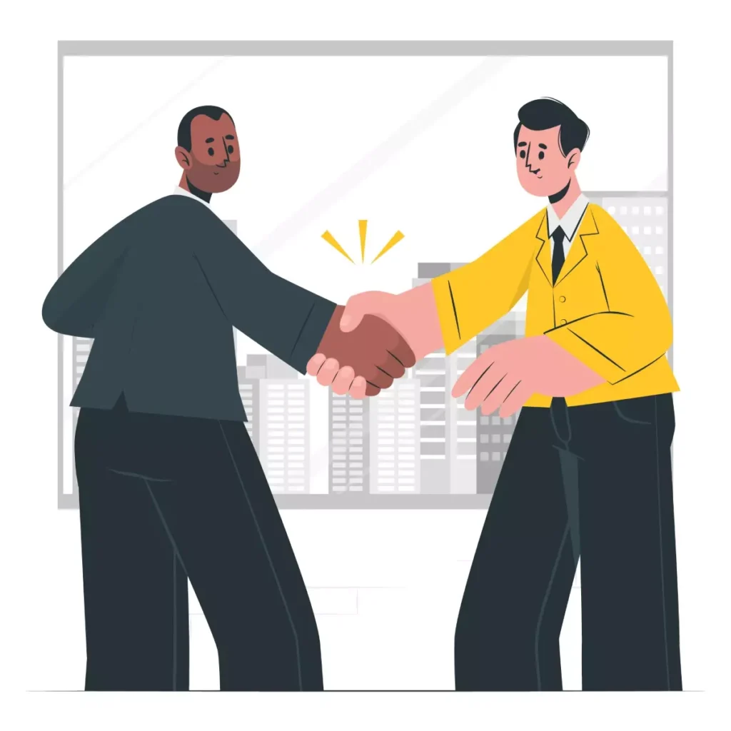 Ilustração de acordo de rescisão contratual entre empregador e empregada doméstica, simbolizando a negociação de rescisão acordada com doméstica.
