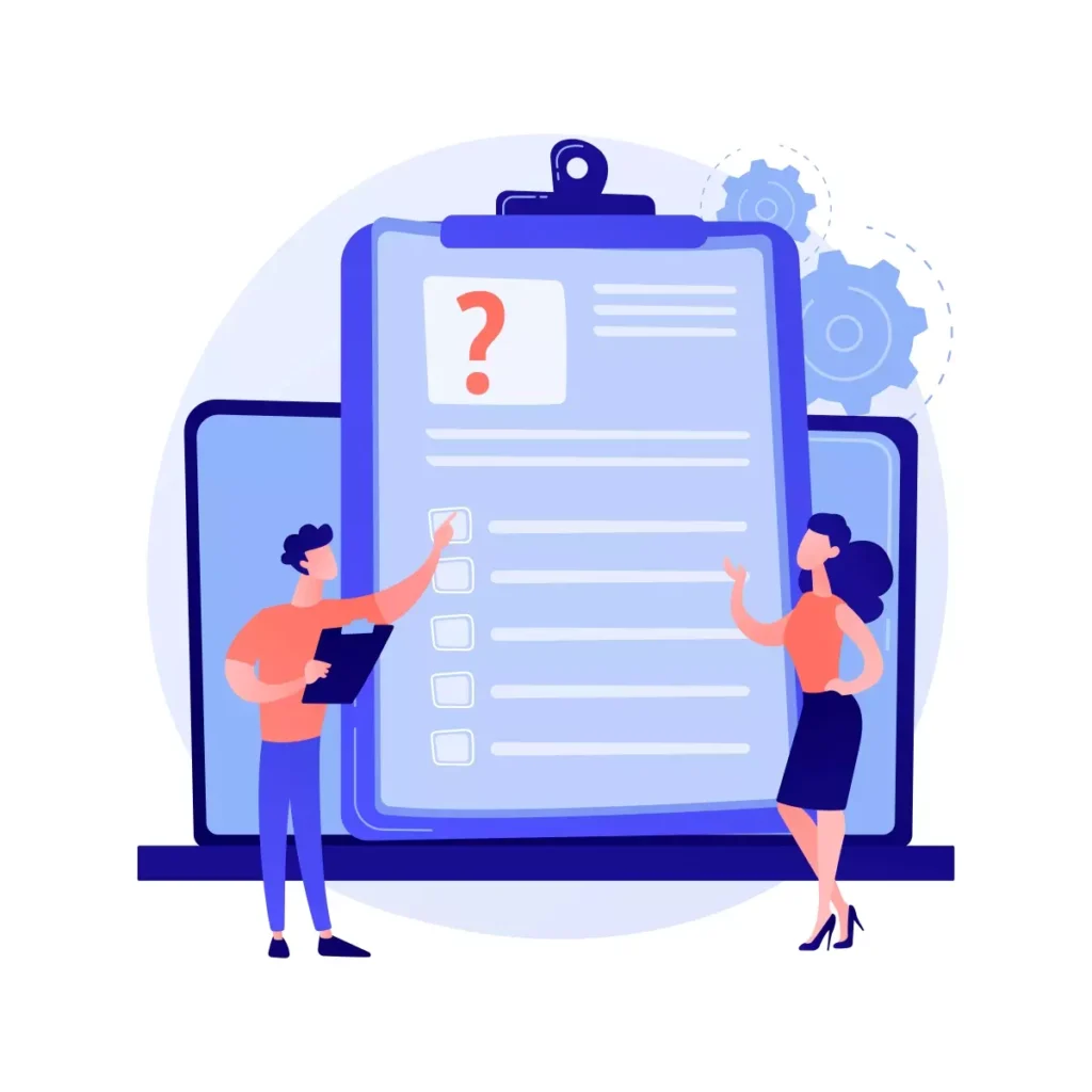 Ilustração de contrato intermitente para domésticas com duas pessoas analisando um documento digital, representando a formalização do vínculo empregatício na área doméstica.