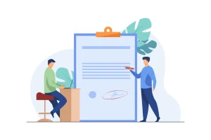 Imagem ilustrativa sobre como regularizar a empregada doméstica, mostrando uma assinatura de contrato com uma empregada doméstica, representando processos de documentação e legalização.