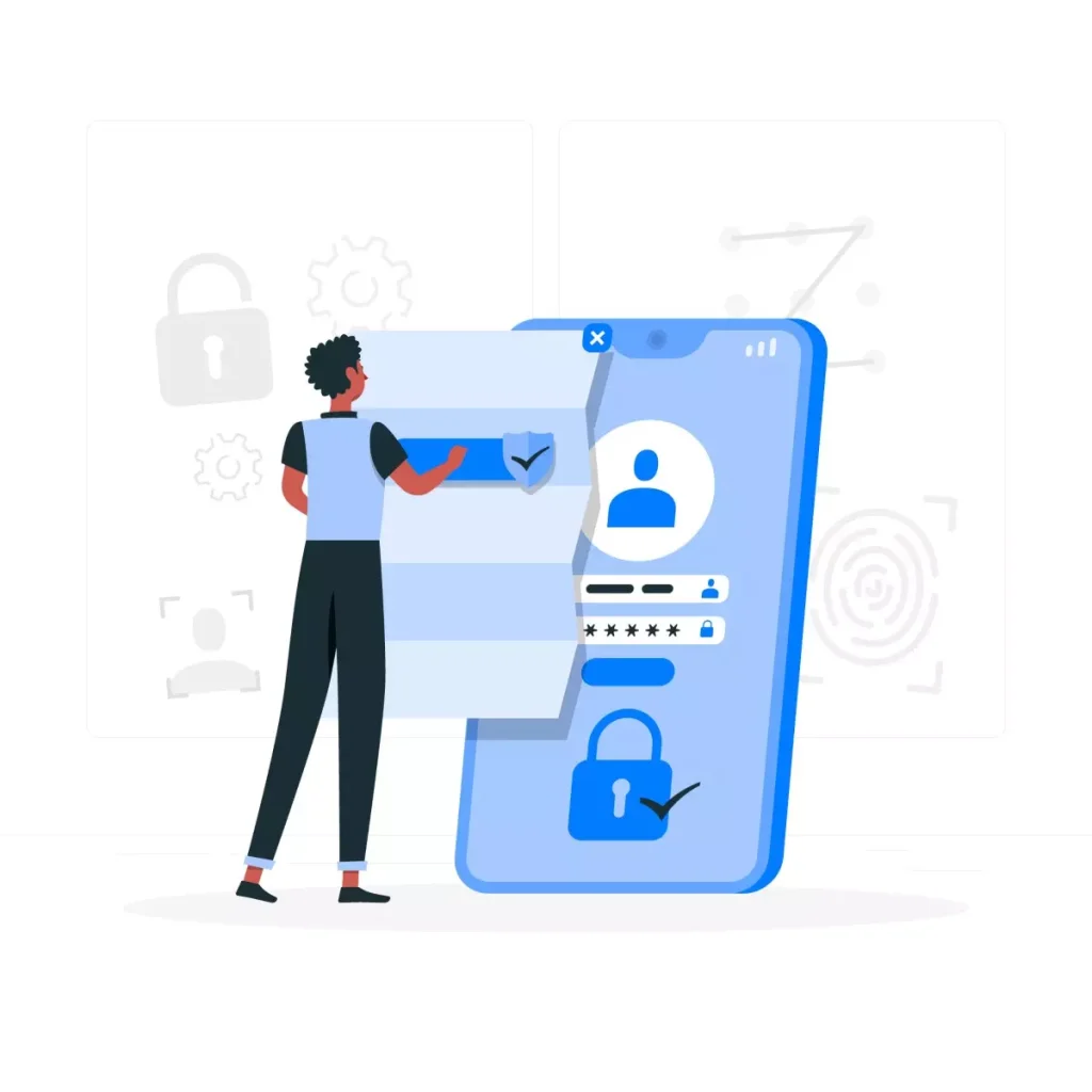 Ilustração de uma pessoa interagindo com a carteira de trabalho digital para empregadas domésticas, destacando as mudanças e atualizações no sistema digital.