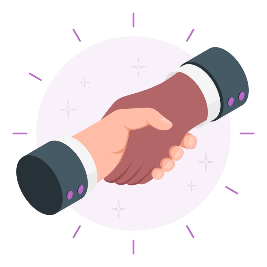 Imagem ilustrativa de apertar as mãos simbolizando confiança, reforçando que a Hora do Lar é confiável para serviços e assistência residenciais.