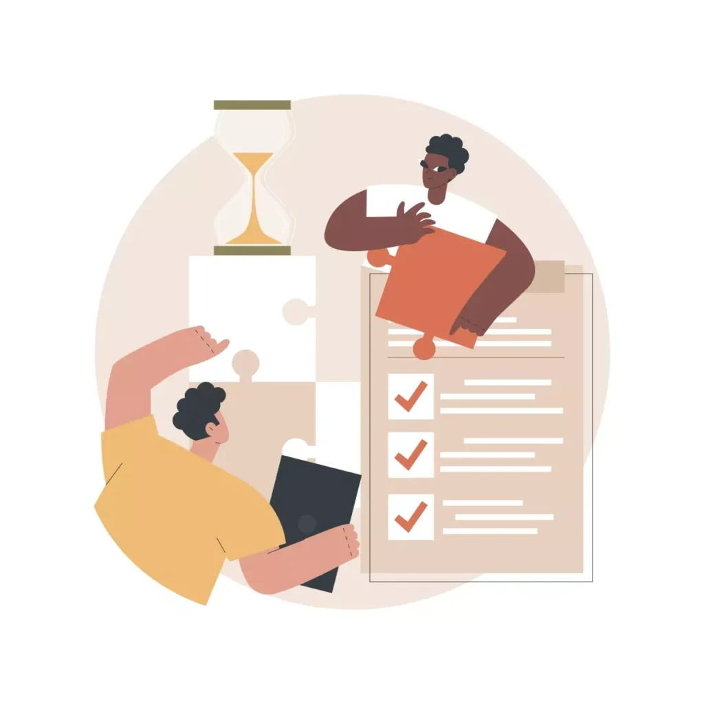 Imagem representando a diferença entre diarista e empregada doméstica, com uma pessoa entregando uma folha de tarefas e outra usando um tablet, ilustrando as responsabilidades distintas de cada profissional.